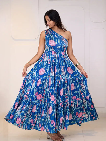 Moonlit Garden – Chanderi Embroidered Set