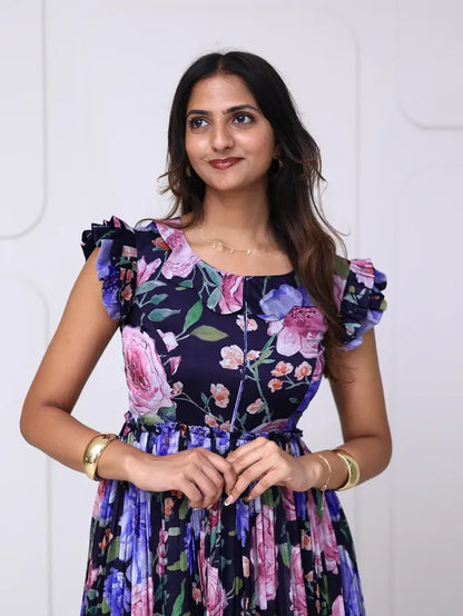 Rosewood Charm – Muslin Angrakha Kurta